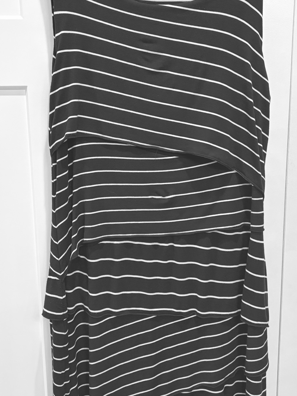 Calvin Klein Striped Layered Women’s Dress in Navy/White